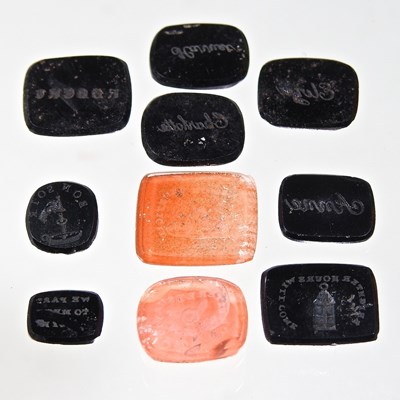 Lot 158 - A collection of ten 19th century intaglio seals