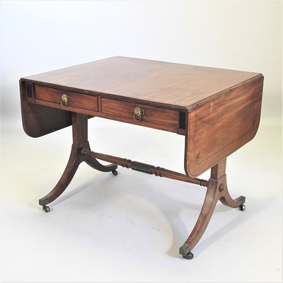 Lot 156 - A Regency mahogany and ebony strung sofa table
