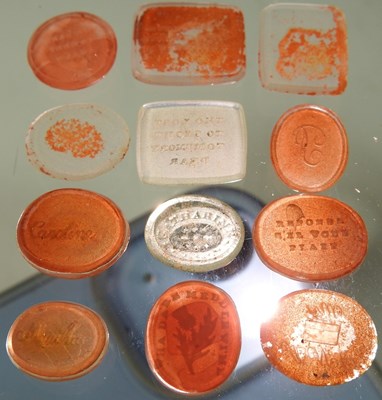 Lot 102 - A collection of ten 19th century intaglio seals