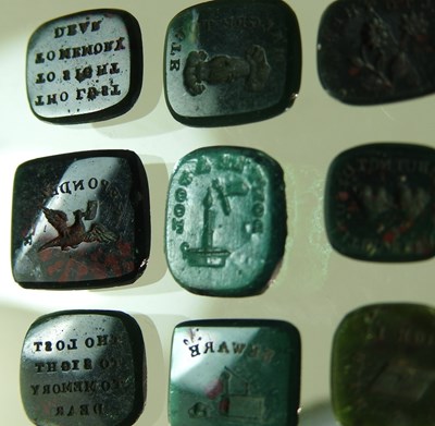 Lot 64 - A collection of ten 19th century intaglio seals
