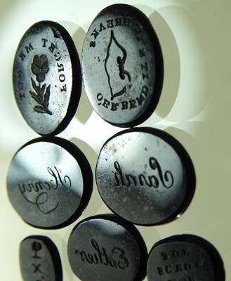 Lot 79 - A collection of ten 19th century intaglio seals