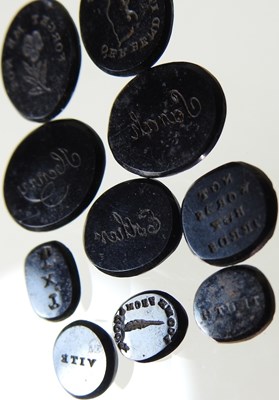 Lot 79 - A collection of ten 19th century intaglio seals