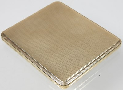 Lot 20 - A 9 carat gold cigarette case