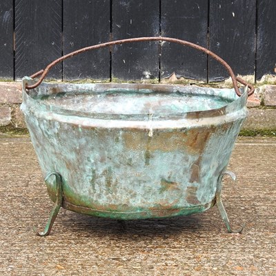 Lot 49 - A copper cauldron