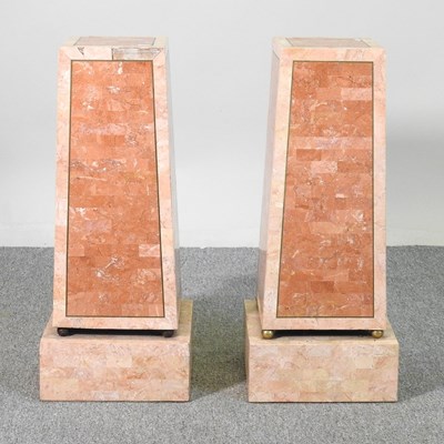 Lot 280 - A pair of marble effect stands