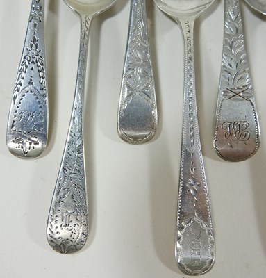 Lot 47 - A collection of silver teaspoons