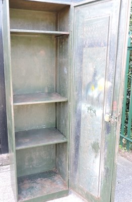 Lot 625 - A vintage metal cabinet