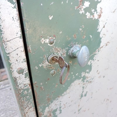 Lot 331 - A metal locker