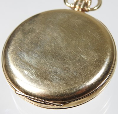 Lot 202 - A 9 carat gold cased pocket watch