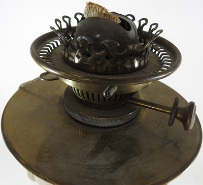 Lot 34 - A 19th century brass oil lamp
