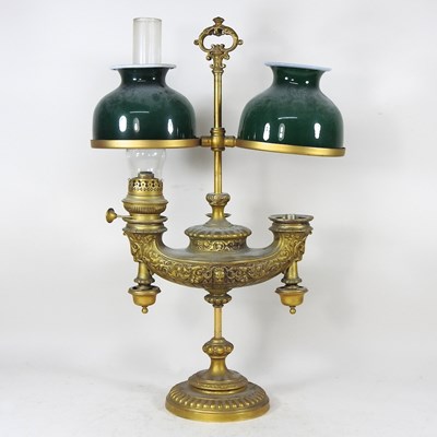 Lot 86 - A Wild & Wessel style oil lamp
