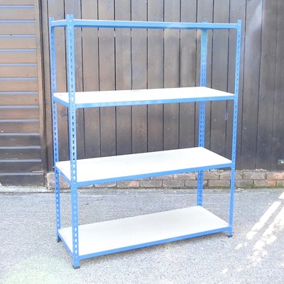 Lot 697 - A metal shelving unit