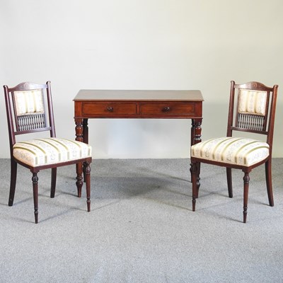 Lot 379 - A Victorian table and chairs