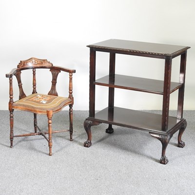 Lot 353 - An Edwardian chair and buffet