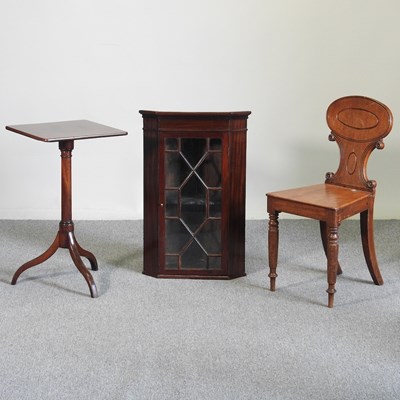 Lot 583 - A Regency chair, table and cabinet