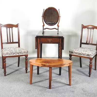 Lot 361 - An 18th century pembroke table and chairs