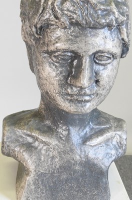 Lot 160 - A composition sculpture of a head