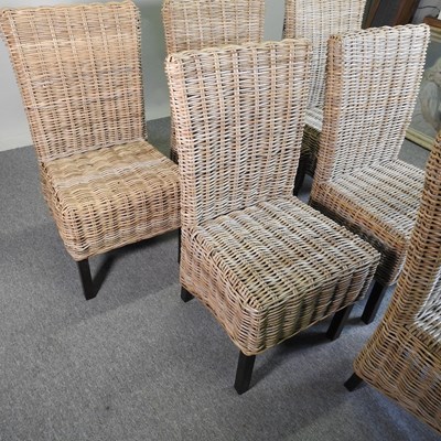 Lot 544 - A set of six Casa Bella woven high back dining...