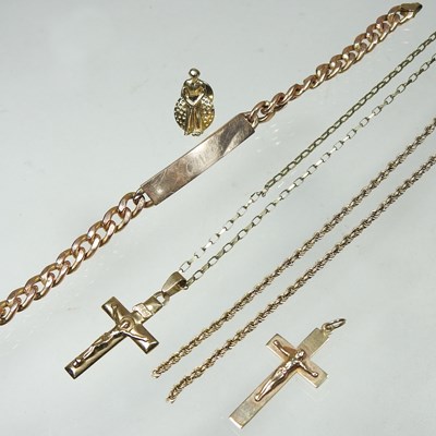 Lot 223 - A collection of gold jewellery
