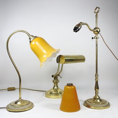 Lot 352 - Three desk lamps