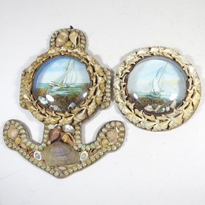 Lot 255 - Two sailorwork shell pictures