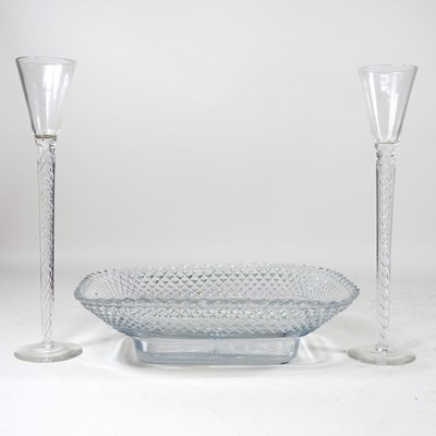 Lot 226 - A 19th century glass bowl and glasses