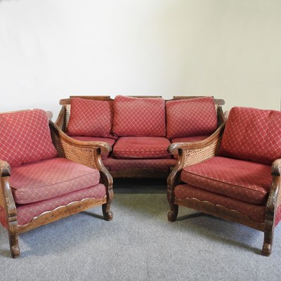 Lot 437 - A 1930's bergere suite