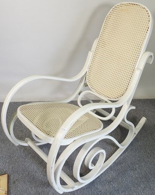 Lot 670 - A Thonet style rocking chair