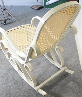 Lot 670 - A Thonet style rocking chair