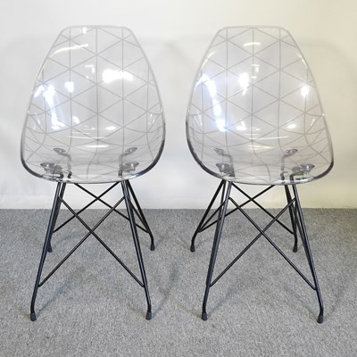 Lot 166 - A pair of modern perspex chairs