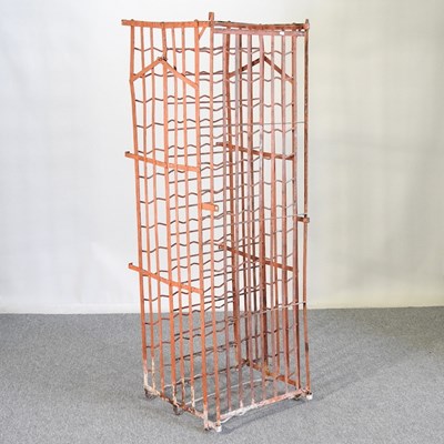 Lot 418 - A French metal wine rack