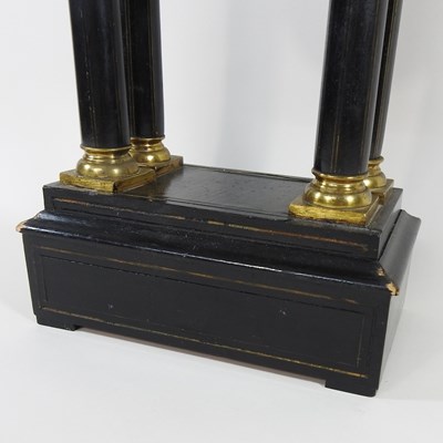 Lot 370 - A 19th century portico clock