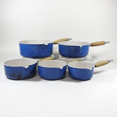 Lot 313 - A set of Le Creuset saucepans