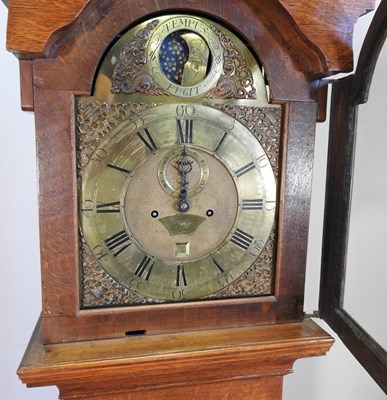Lot 179 - An 18th century longcase clock