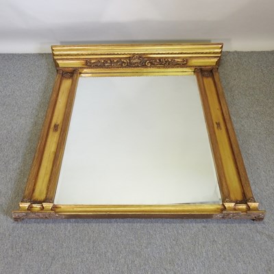 Lot 293 - A gilt over mantel mirror