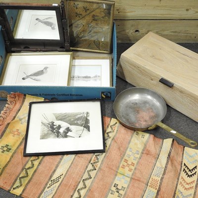 Lot 382 - A Victorian mirror and pictures