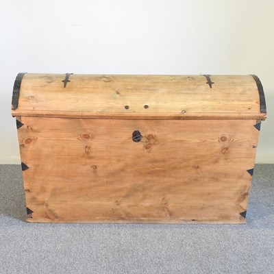 Lot 503 - An antique pine trunk