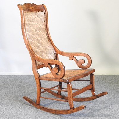 Lot 193 - A Victorian rocking chair