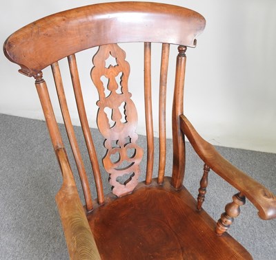 Lot 37 - A 19th century splat back armchair
