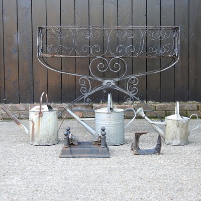 Lot 373 - An iron garden planter