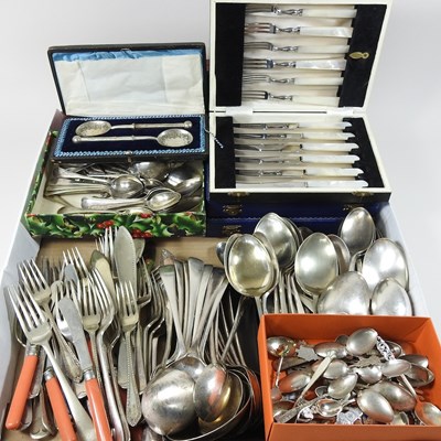 Lot 180 - A collection of plated cutlery