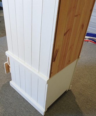 Lot 725 - A modern white painted pine cabinet