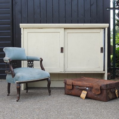 Lot 152 - A Victorian chair and cabinet