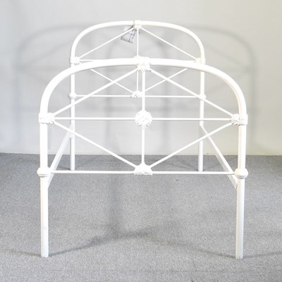 Lot 640 - A Laura Ashley white painted iron frame single...