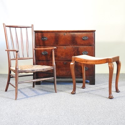 Lot 84 - A 19th century chest and chairs