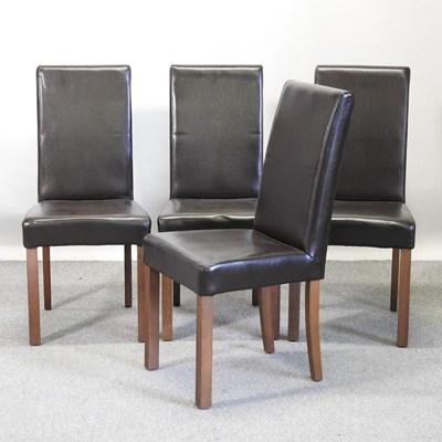 Lot 738 - A set of four modern high back dining chairs