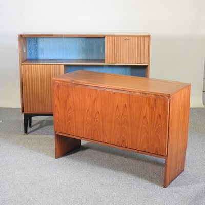 Lot 795 - A 1960's teak cabinet, 123cm wide, together...