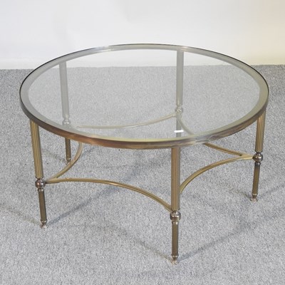 Lot 611 - A brass coffee table