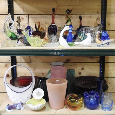 Lot 644 - A collection of Murano and other glass