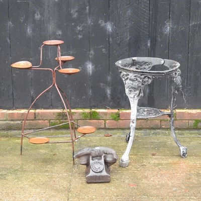 Lot 28 - An iron table base